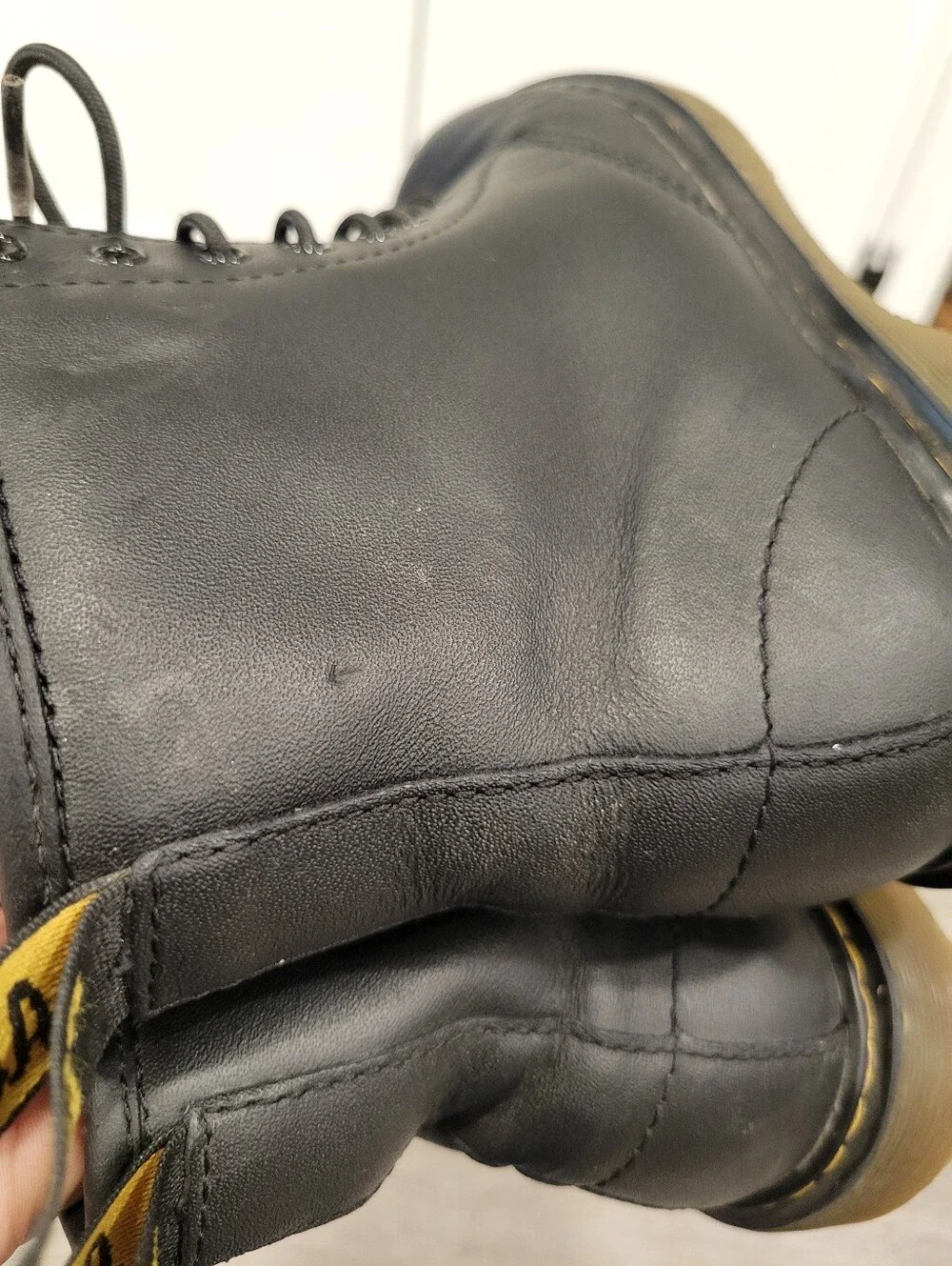 Dr. Martens Black Lace-Up Leather Streetwear Combat Boots Junior Size 4